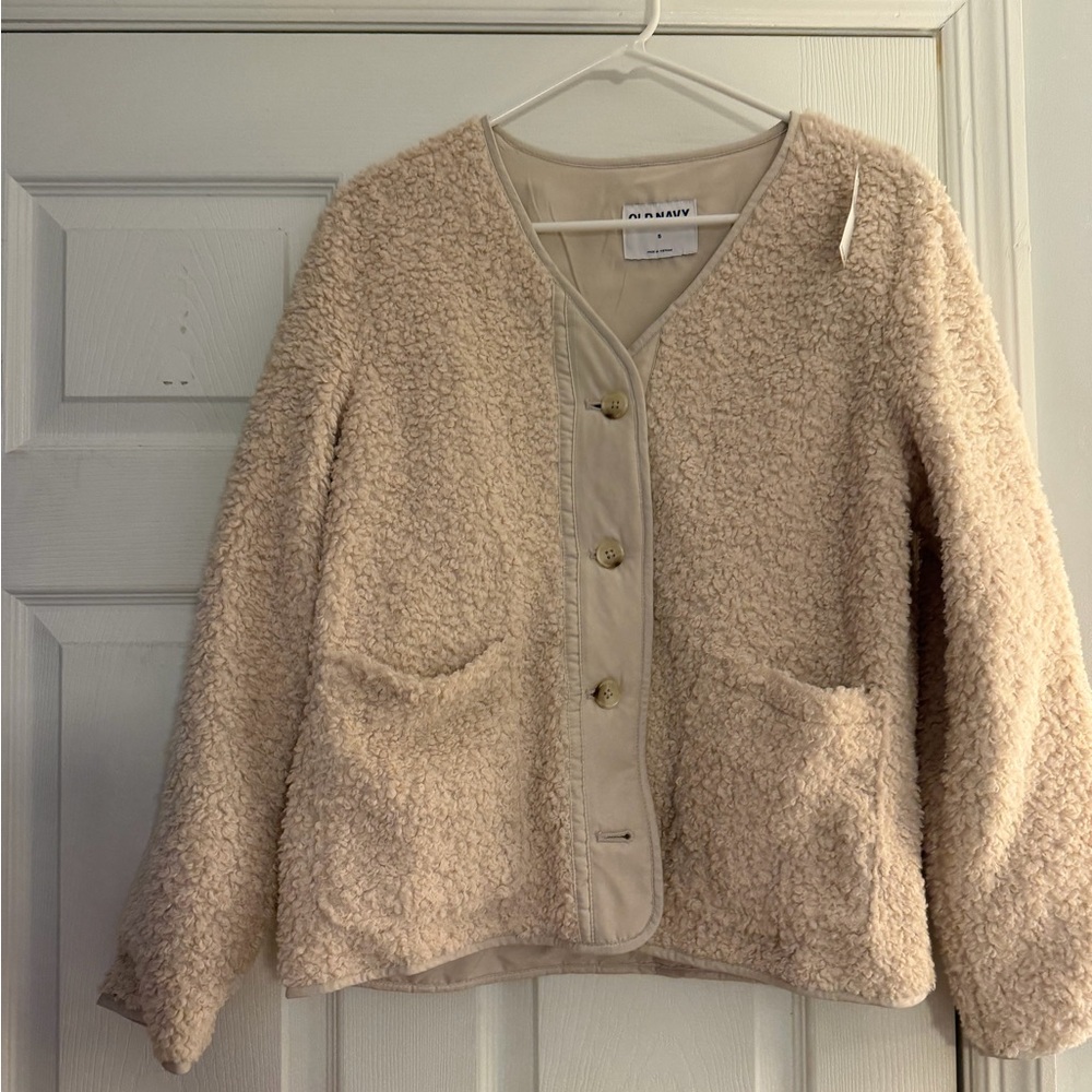 Old Navy Tan Teddy Jacket for Women